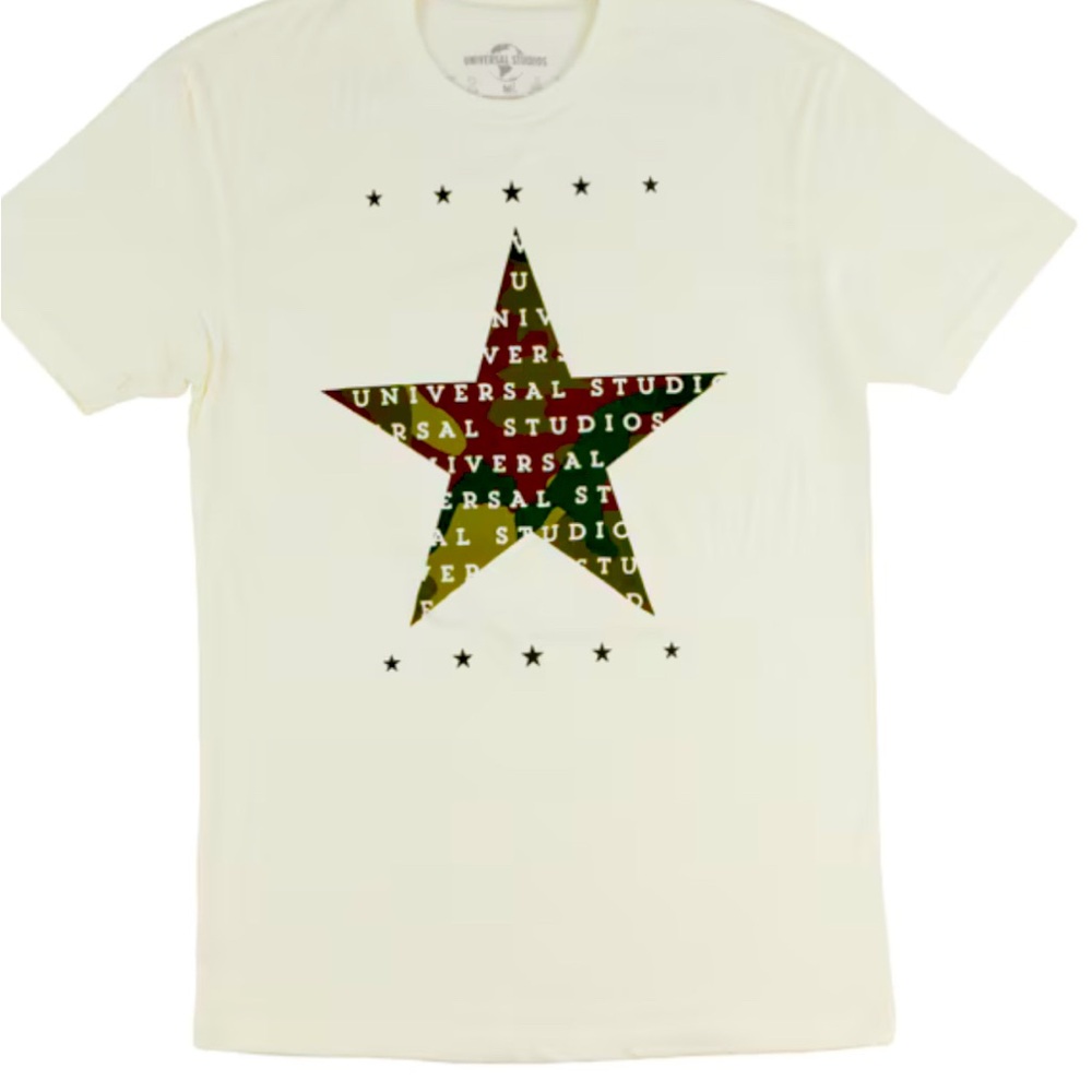 Universal studios camo t shirt.
